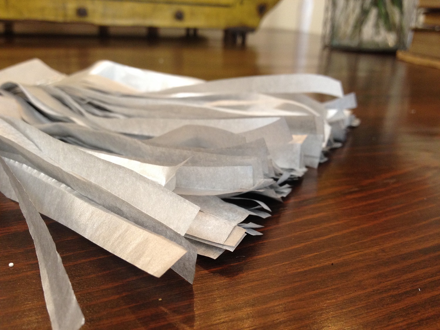 DIY tassel garland tissue paper