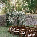 Fruitwood Chair Ceramony w: floral chuppah